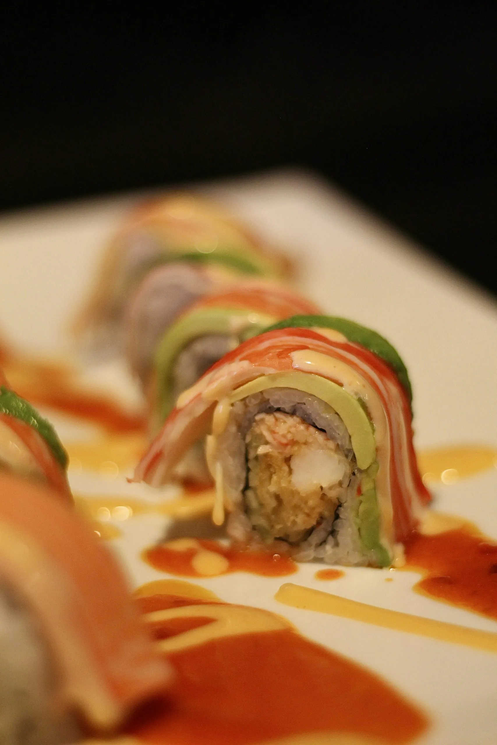 Spicy crab and shrimp sushi roll at Yummi Yummi Mongolian Grill & Sushi, a Asian Fusion Restaurant in College Station